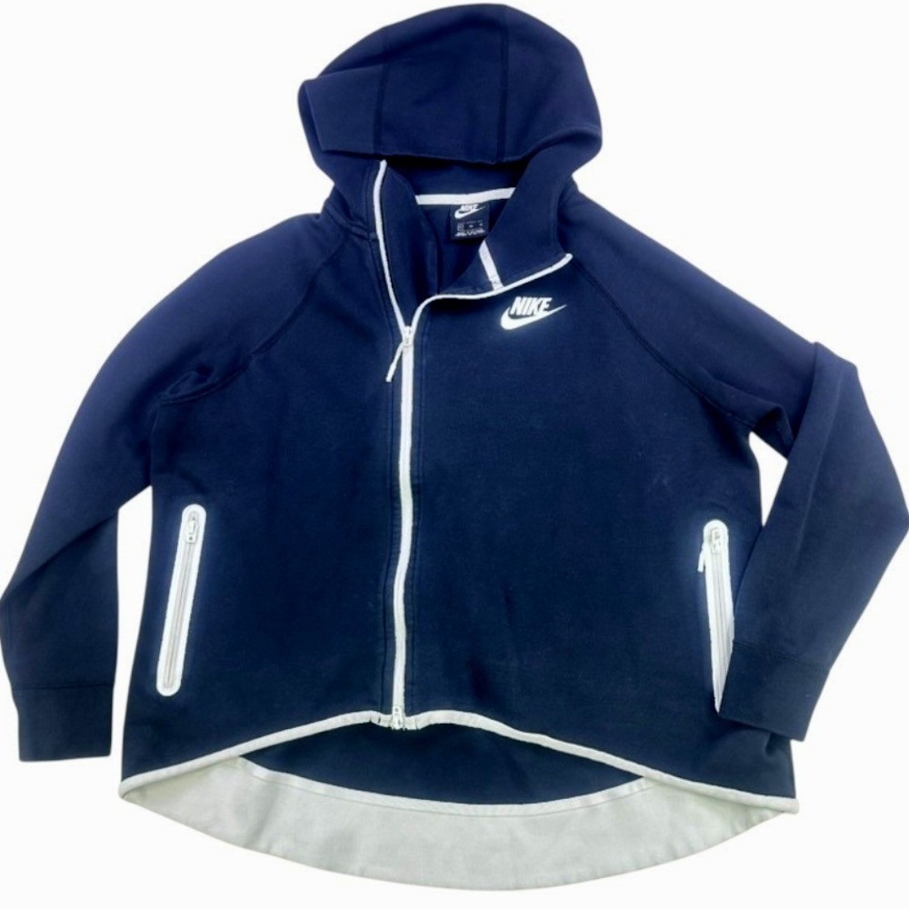 Nike Zip Front Hooded Jacket Black White Trim‎ Women's XL